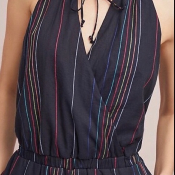 Anthropologie Dolan striped halter jumpsuit - Picture 2 of 8